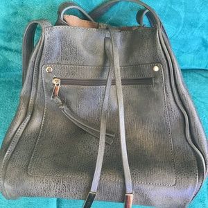 💚3/$25 Olive green hobo purse with gold tipped decorative strap on front